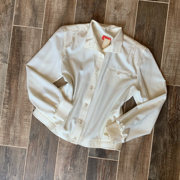 Vintage Jackets & Blazers - ✨ NWT Vintage 70’s Cream Light Jacket Button Down